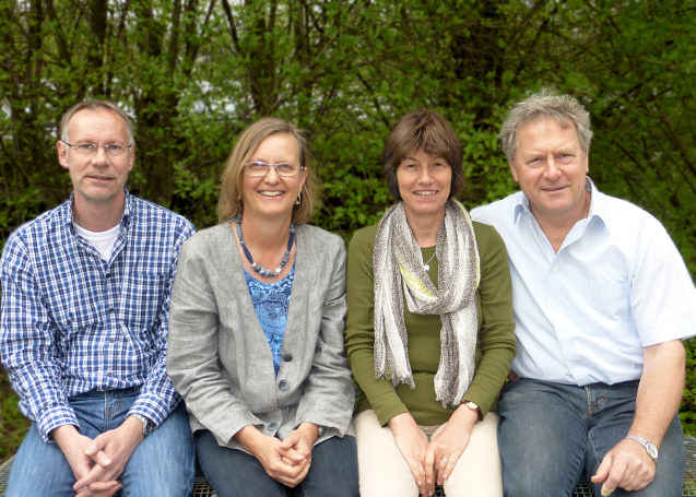 Vereinsvorstand: U.Meve, M. Gorny, B. Heindl-Tenhunen, P. Gerstberger; es fehlt P. Ille auf dem Foto. April 2014